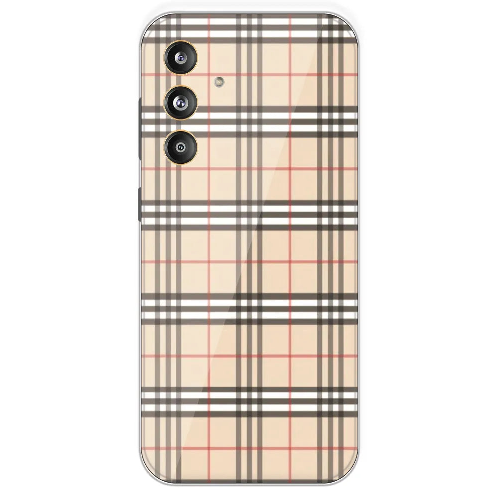 Yellow Checks - Printed Silicone Case For Samsung Galaxy F55