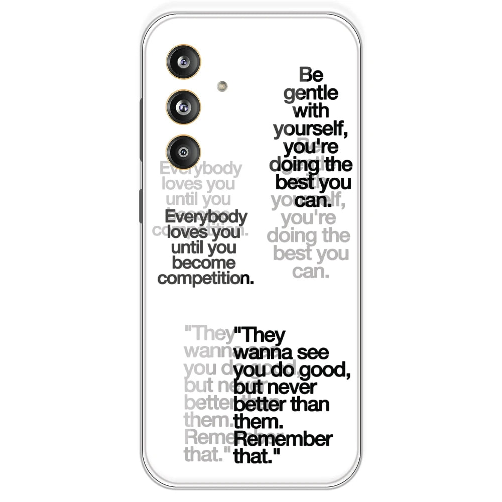 Motivational Quotes - Clear Printed Silicone Case For Samsung Galaxy F55