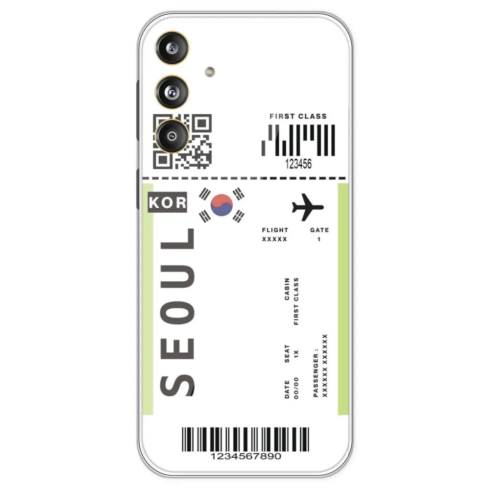 Seoul Ticket - Clear Printed Silicone Case For Samsung Galaxy F55