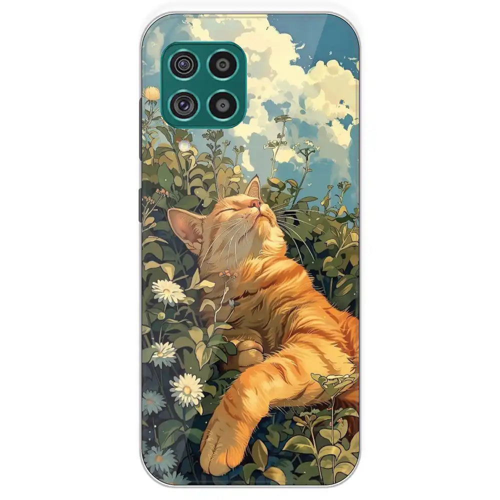Garfield Sleeping - Printed Silicone Case For Samsung Galaxy F62