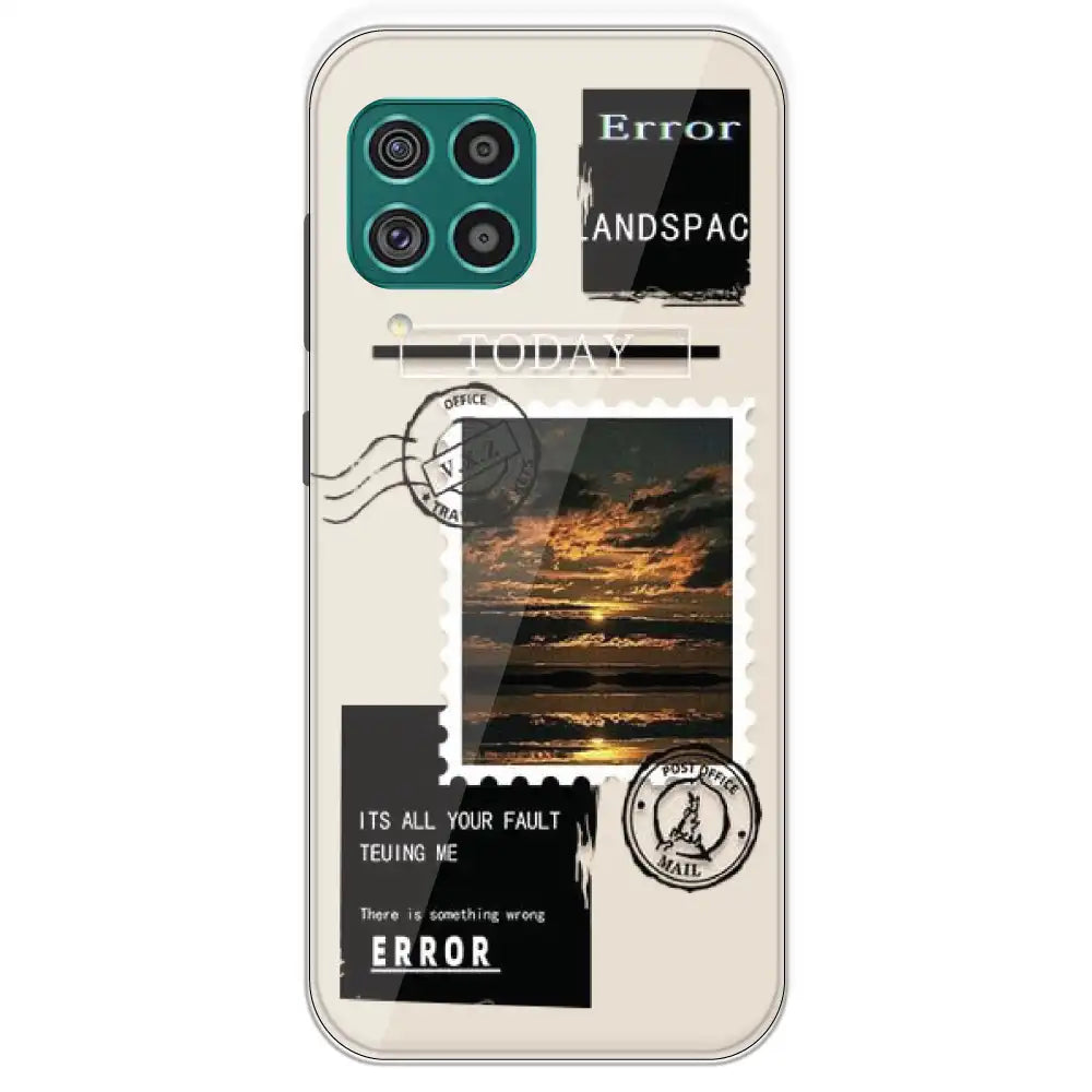 Post Card - Printed Silicone Case For Samsung Galaxy F62