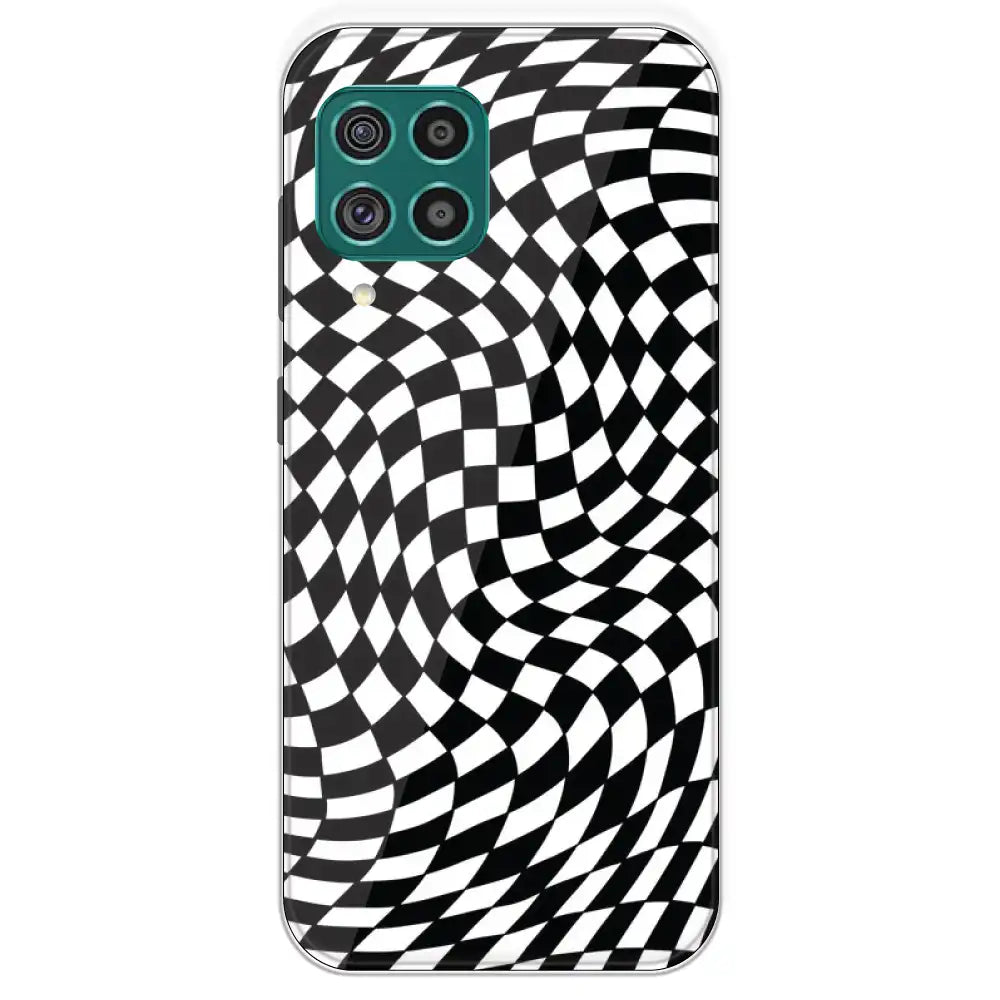 Checks - Printed Silicone Case For Samsung Galaxy F62