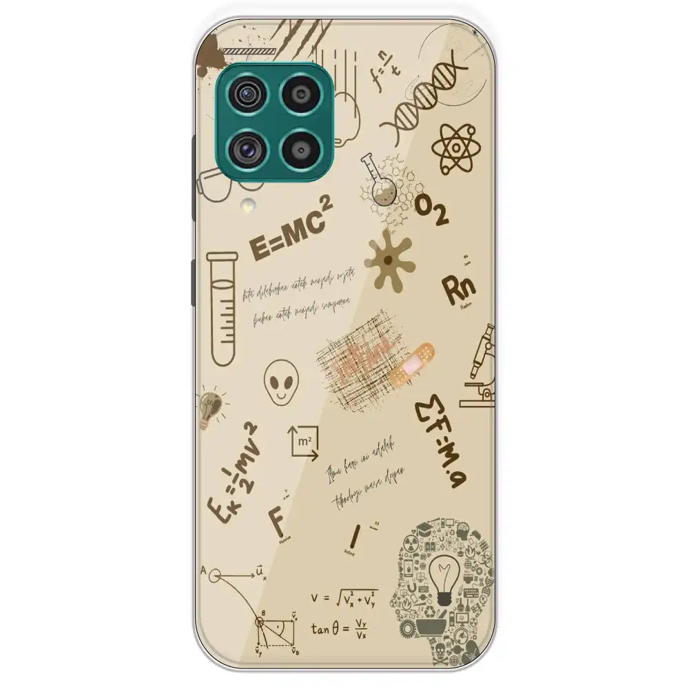 Physics Collage - Printed Silicone Case For Samsung Galaxy F62