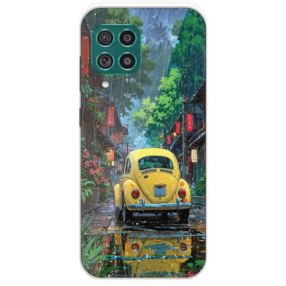Yellow Bettle - Printed Silicone Case For Samsung Galaxy F62
