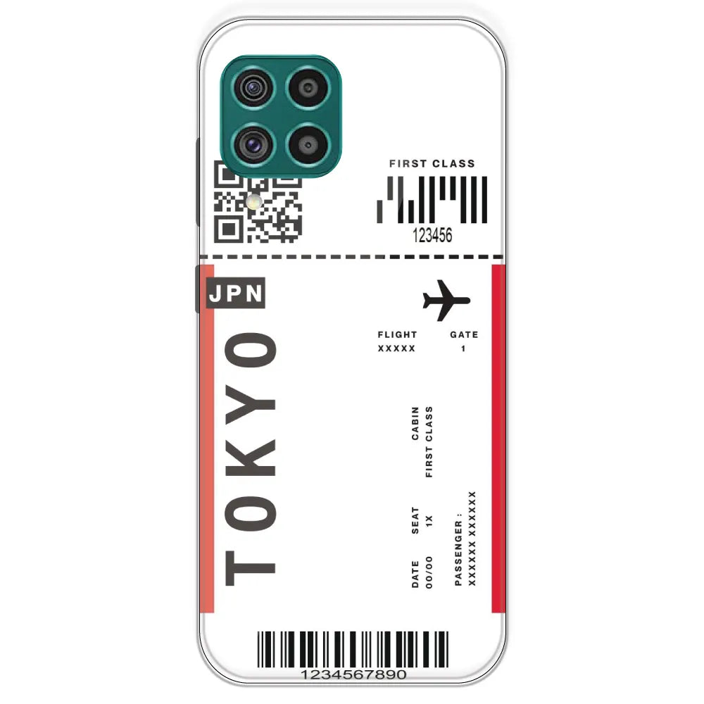 Tokyo Ticket - Clear Printed Silicone Case For Samsung Galaxy F62