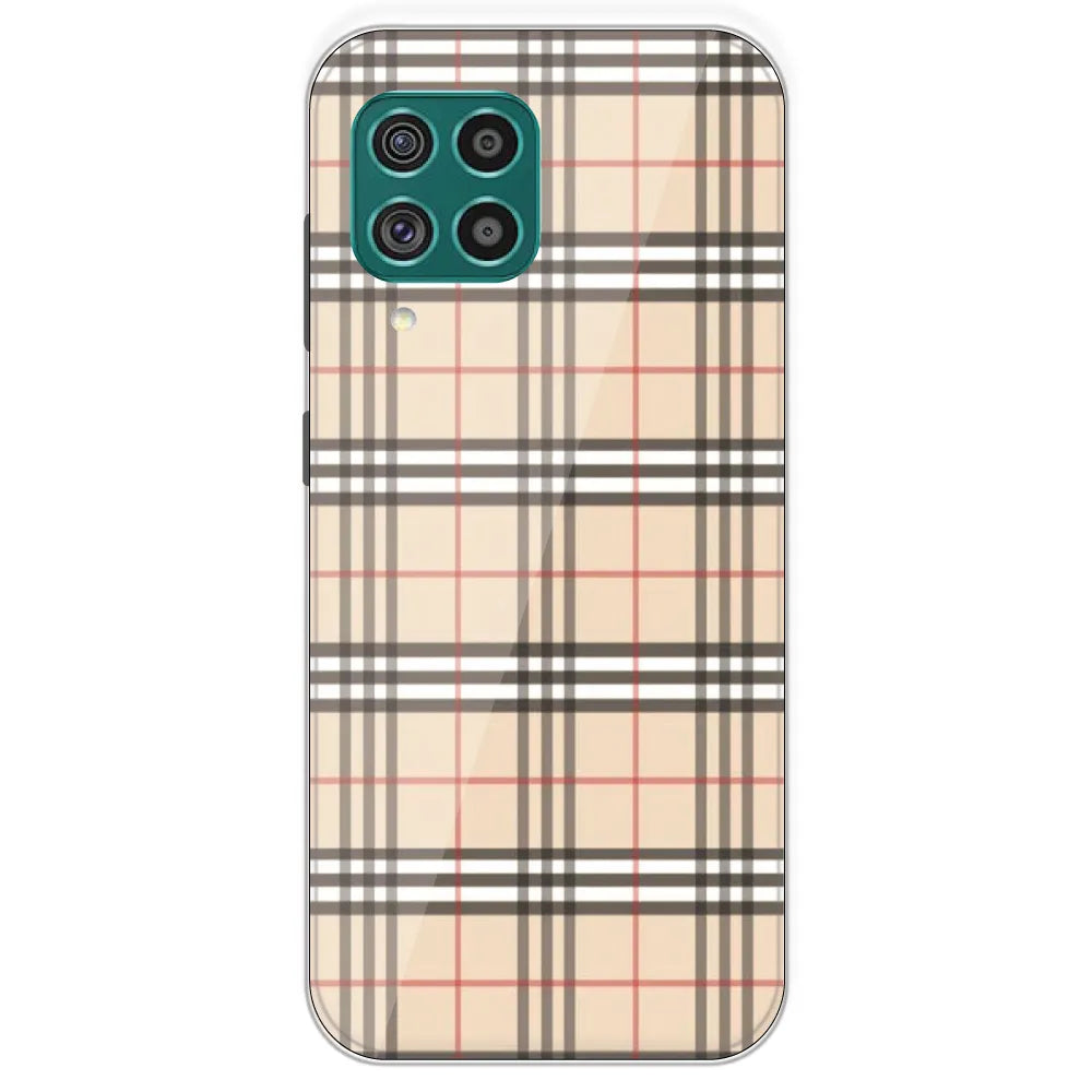 Yellow Checks - Printed Silicone Case For Samsung Galaxy F62