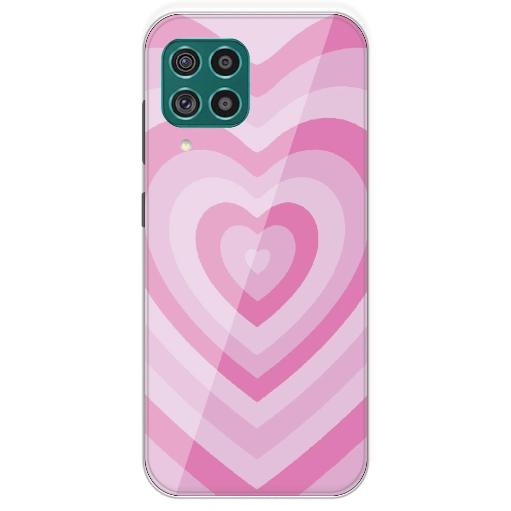 Pink Hearts - Printed Silicone Case For Samsung Galaxy F62