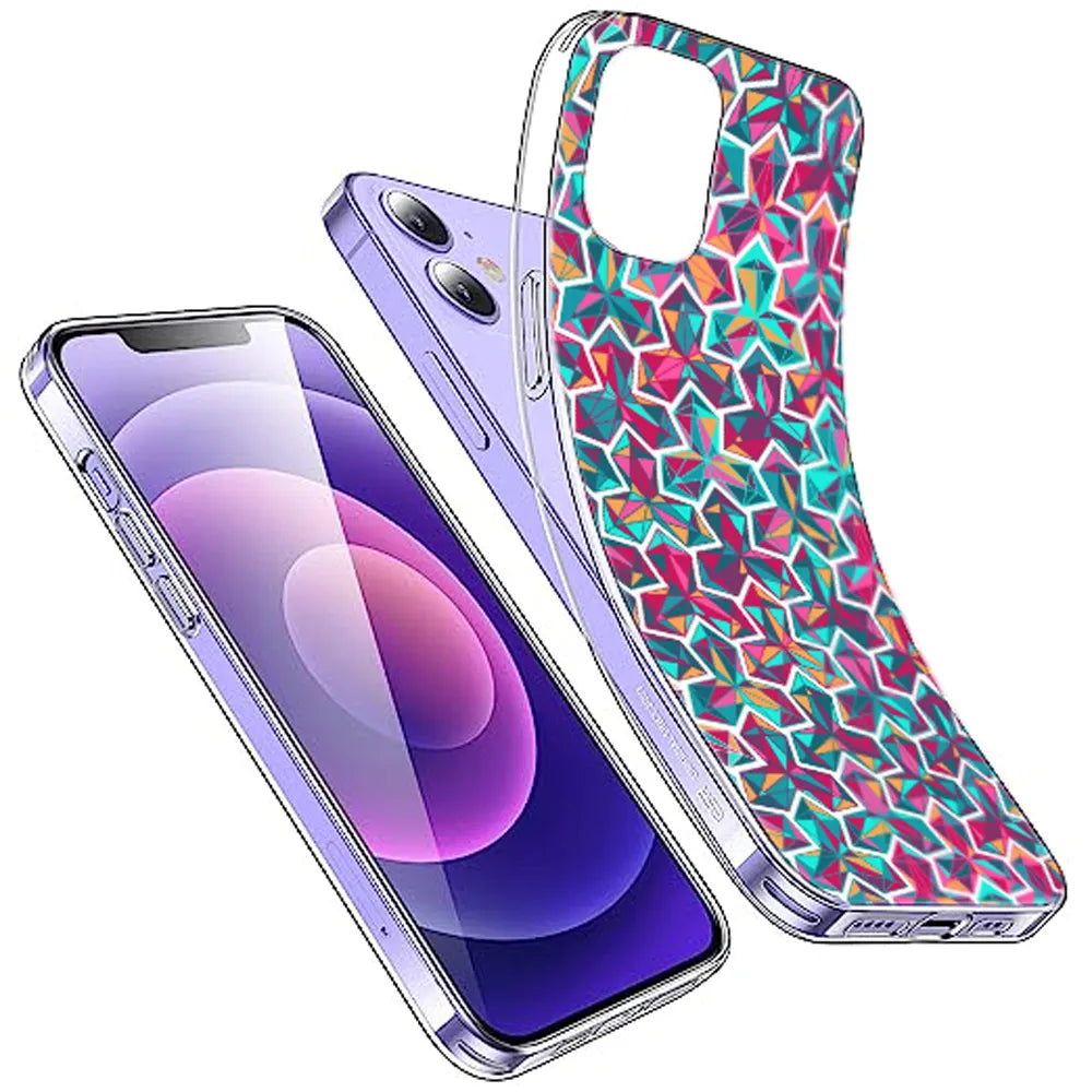 Colorful Abstract - Printed Silicone Case For Apple iPhone Infographic