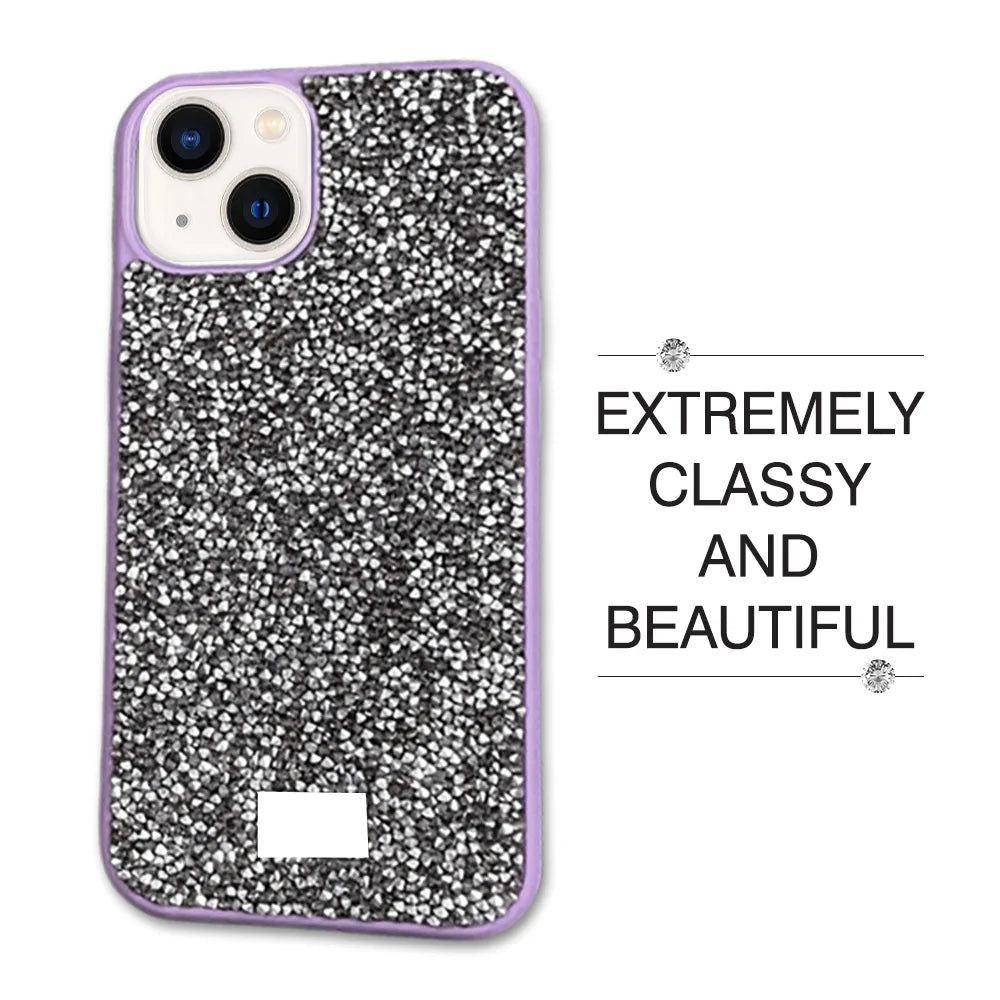 Crystal Stone Premium Cases For iPhone Models- Lavender