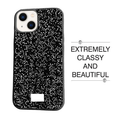 Crystal Stone Premium Cases For iPhone Models- Black