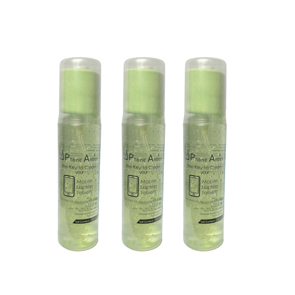 Mobile Screen Cleaning Gel With Microfiber Cloth- Green Apple