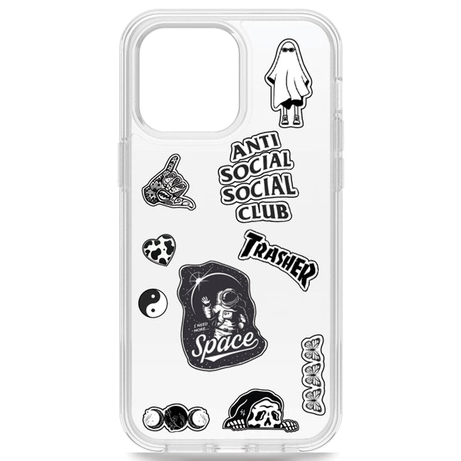 Grunge Themed Sticker Case