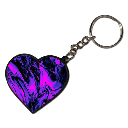 Purple Swirl - Keychain heart