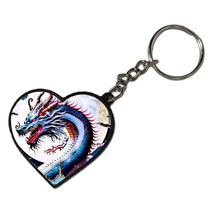 Blue Dragon - Keychain HEART