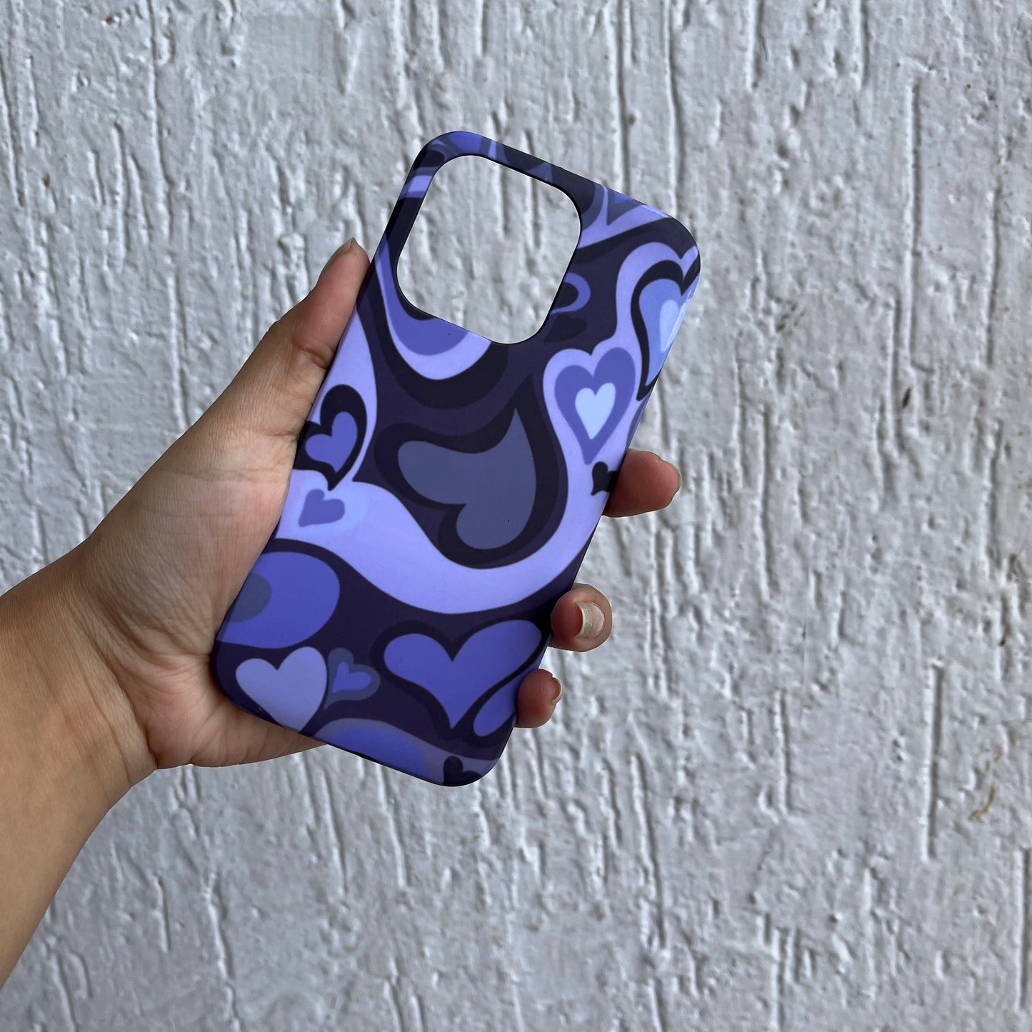 Purple Mini Hearts Hard Case - iPhone 14 Pro