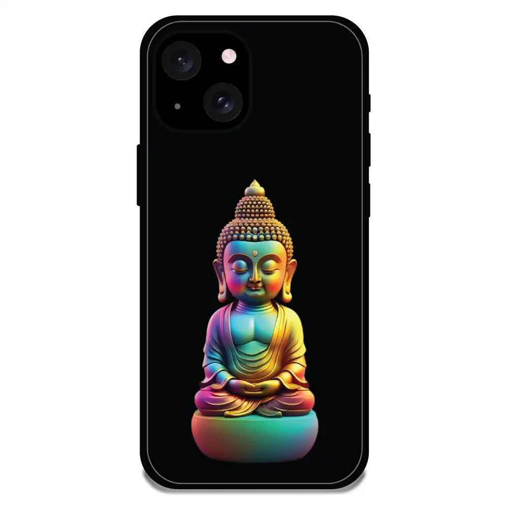 'Gautam Buddha - Glossy Metal Silicone Case For Apple iPhone 15 Plus