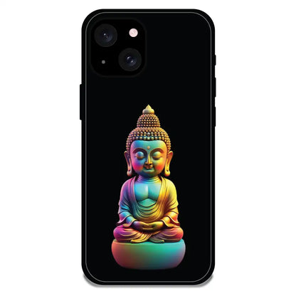 'Gautam Buddha - Glossy Metal Silicone Case For Apple iPhone 15 Plus