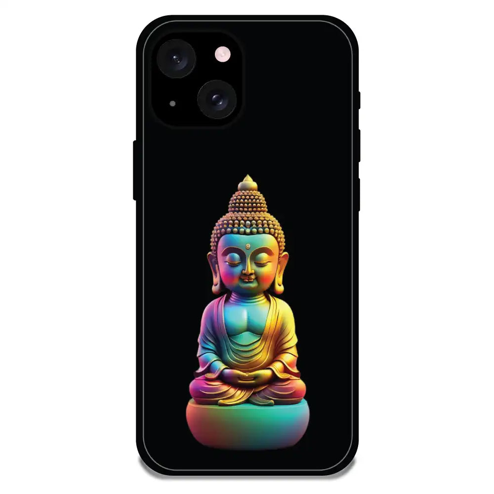 'Gautam Buddha - Glossy Metal Silicone Case For Apple iPhone 15