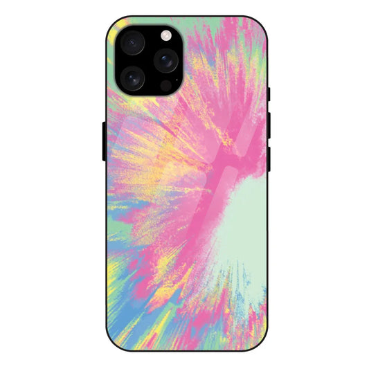 'Pastel Splash Tie Dye - Glass Case For Apple iPhone 16 Pro
