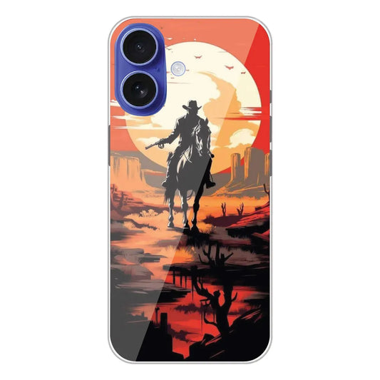 Cowboy and Horse - Printed Silicone Case For Apple iPhone 16