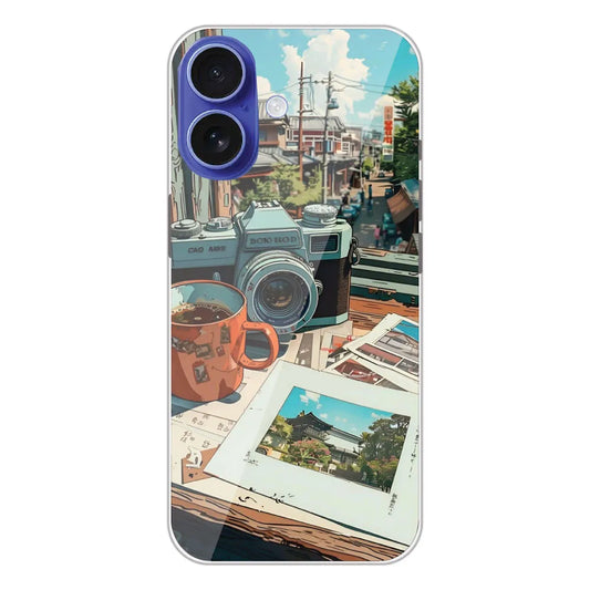 Vintage Camera Travel Vibes - Printed Silicone Case For Apple iPhone 16