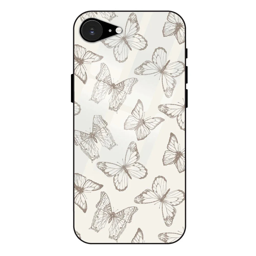 'White Butterflies - Glass Case For Apple iPhone 16e
