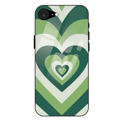 'Dark Green Hearts - Glass Case For Apple iPhone 16e