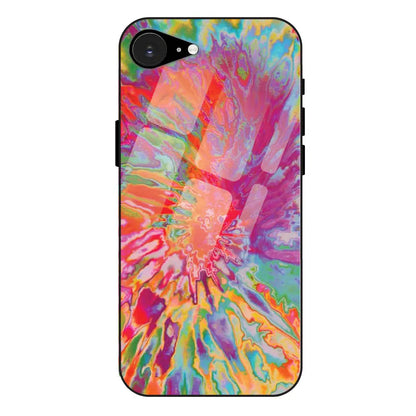 'Orange Splash Tie Dye - Glass Case For Apple iPhone 16e