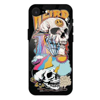 Weird Skull Graffiti - Glass Case For Apple iPhone 16E