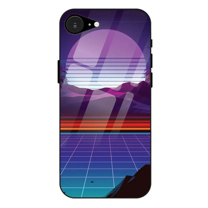 Electrofloor Synthwave - Glass Case For Apple iPhone 16E