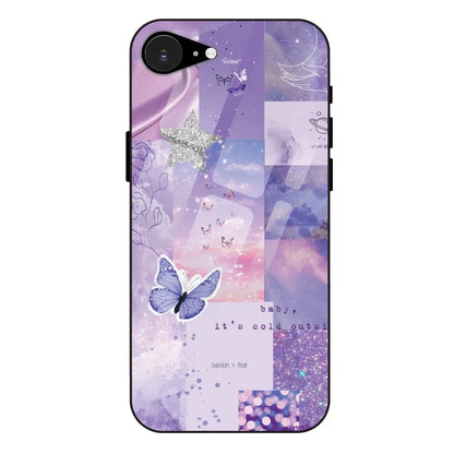 Violet Skies Collage - Glass Case For Apple iPhone 16E