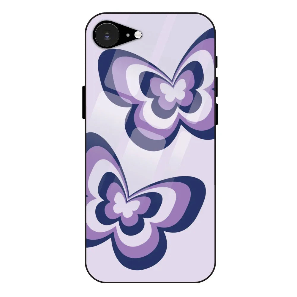 Blue butterflies - Glass Case For Apple iPhone 16E