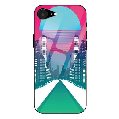 Citylight Synthwave - Glass Case For Apple iPhone 16E