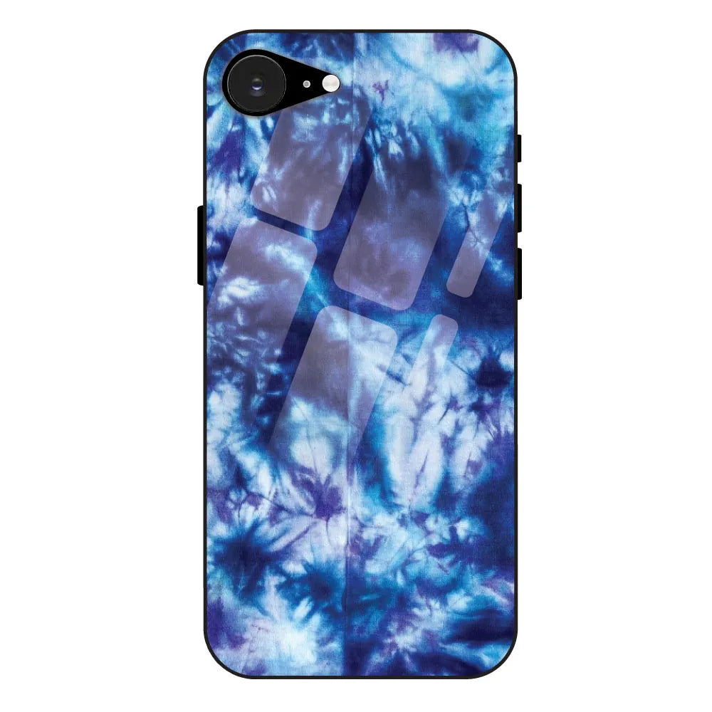 Dark Blue Tie Dye - Glass Case For Apple iPhone 16E