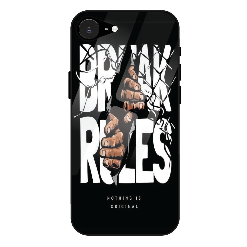 Break Rules - Glass Case For Apple iPhone 16E