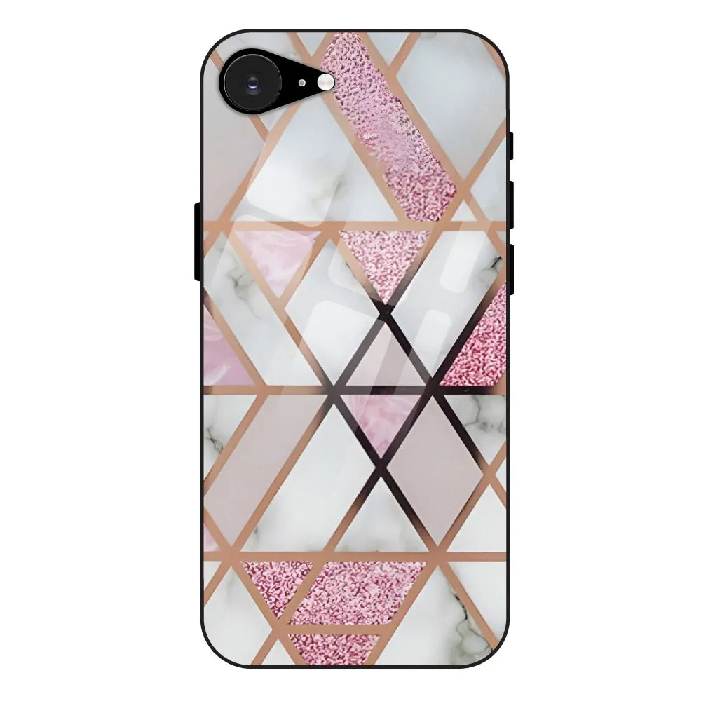 Blush Prism Geometric - Glass Case For Apple iPhone 16E
