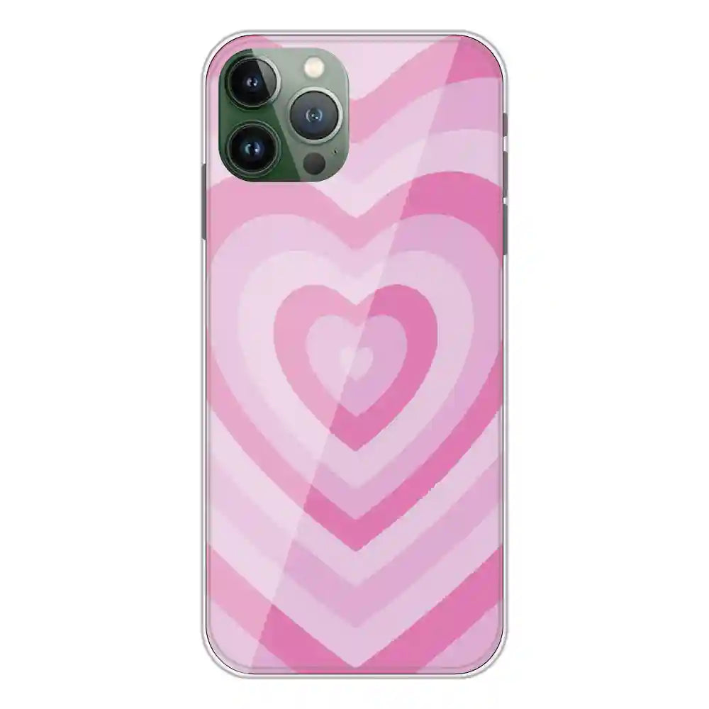 Pink Hearts - Printed Silicone Case For Apple iPhone 11 Pro Max