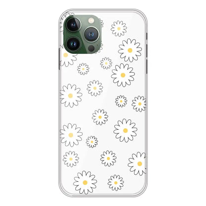 White Flowers - Clear Printed Silicone Case For Apple iPhone 11 Pro Max