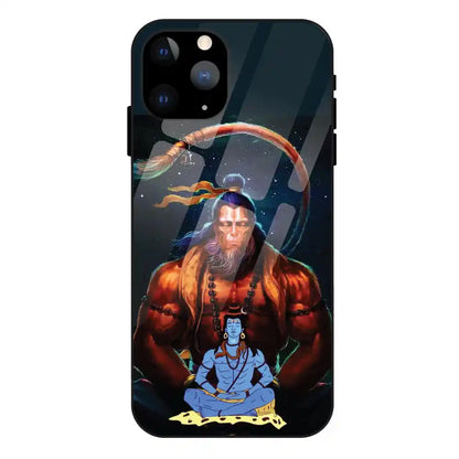 'Lord Shiva & Lord Hanuman - Glass Case For Apple iPhone 11 Pro Max