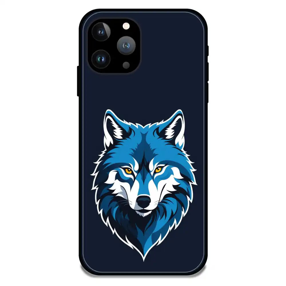 'Lone Wolf - Glossy Metal Silicone Case For Apple iPhone 11 Pro