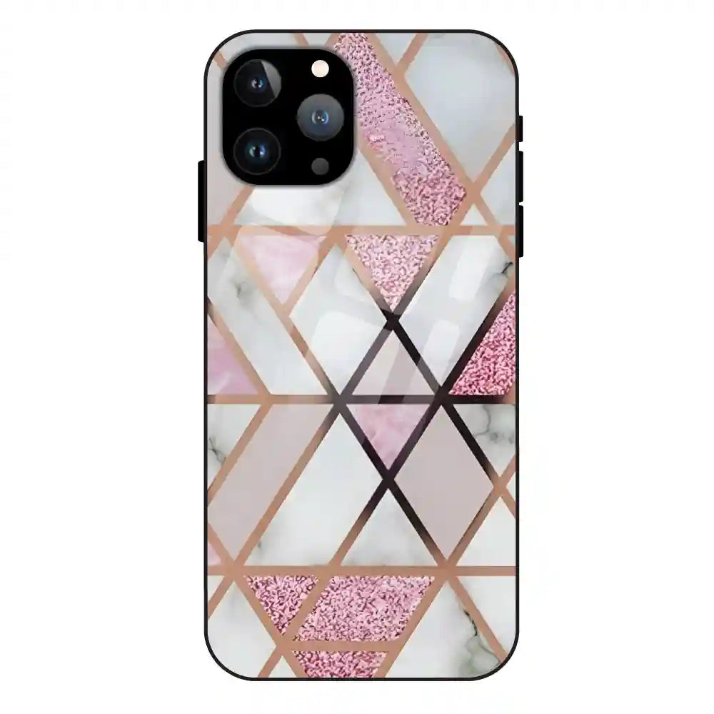 'Blush Prism Geometric - Glass Case For Apple iPhone 11 Pro