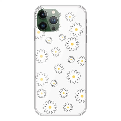 White Flowers - Clear Printed Silicone Case For Apple iPhone 11 Pro