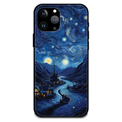 'The Starry Night - Glossy Metal Silicone Case For Apple iPhone 11 Pro