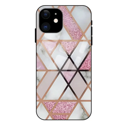 'Blush Prism Geometric - Glass Case For Apple iPhone 11