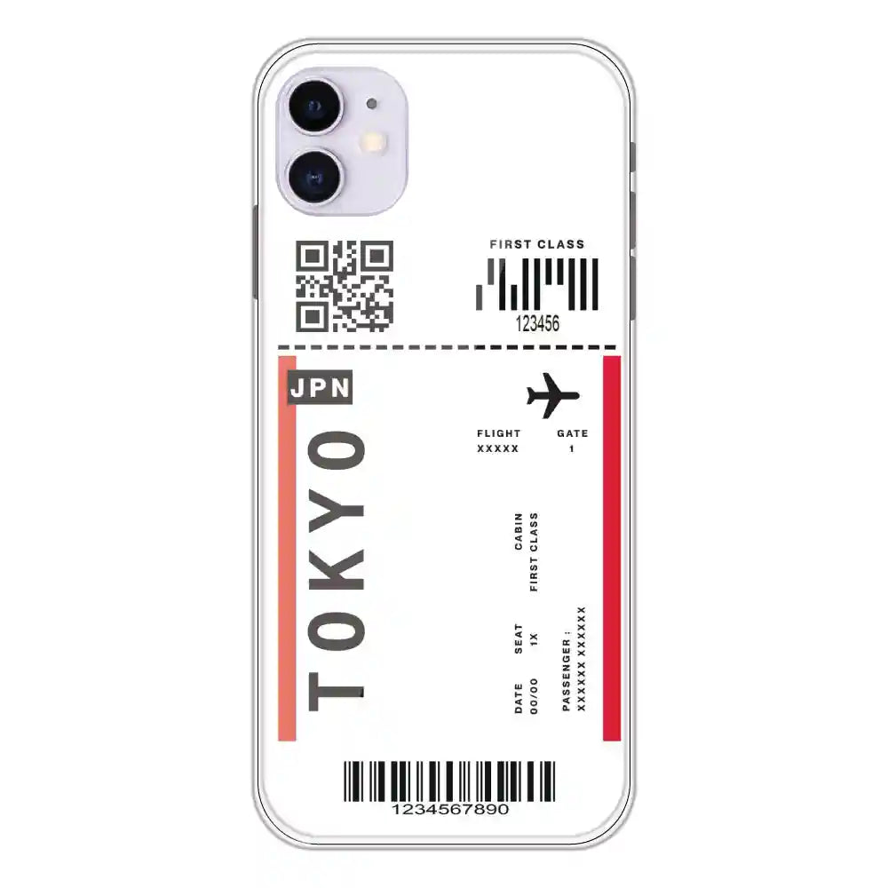 Tokyo Ticket - Clear Printed Silicone Case For Apple iPhone 11