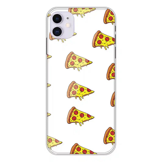 Pizza - Clear Printed Silicone Case For Apple iPhone 11