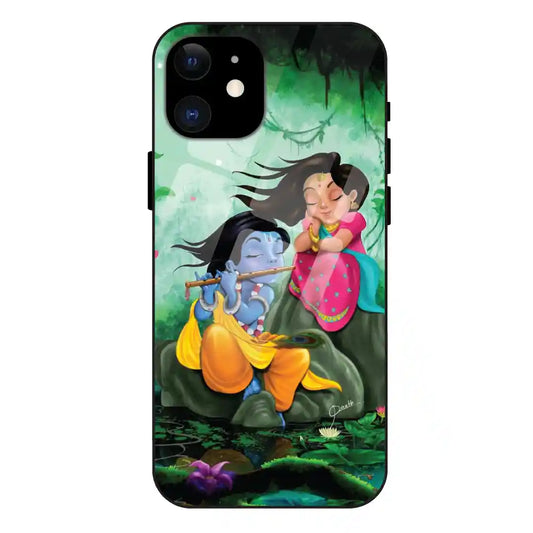 'Radha Krishna - Glass Case For Apple iPhone 11