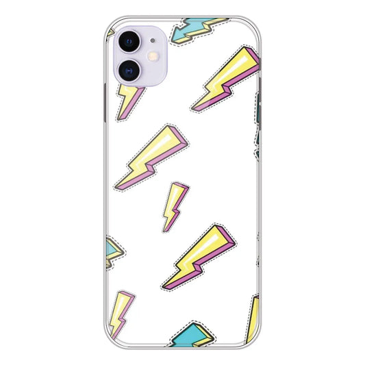 Lighting Bolts - Clear Printed Silicone CaseFor Apple iPhone 11