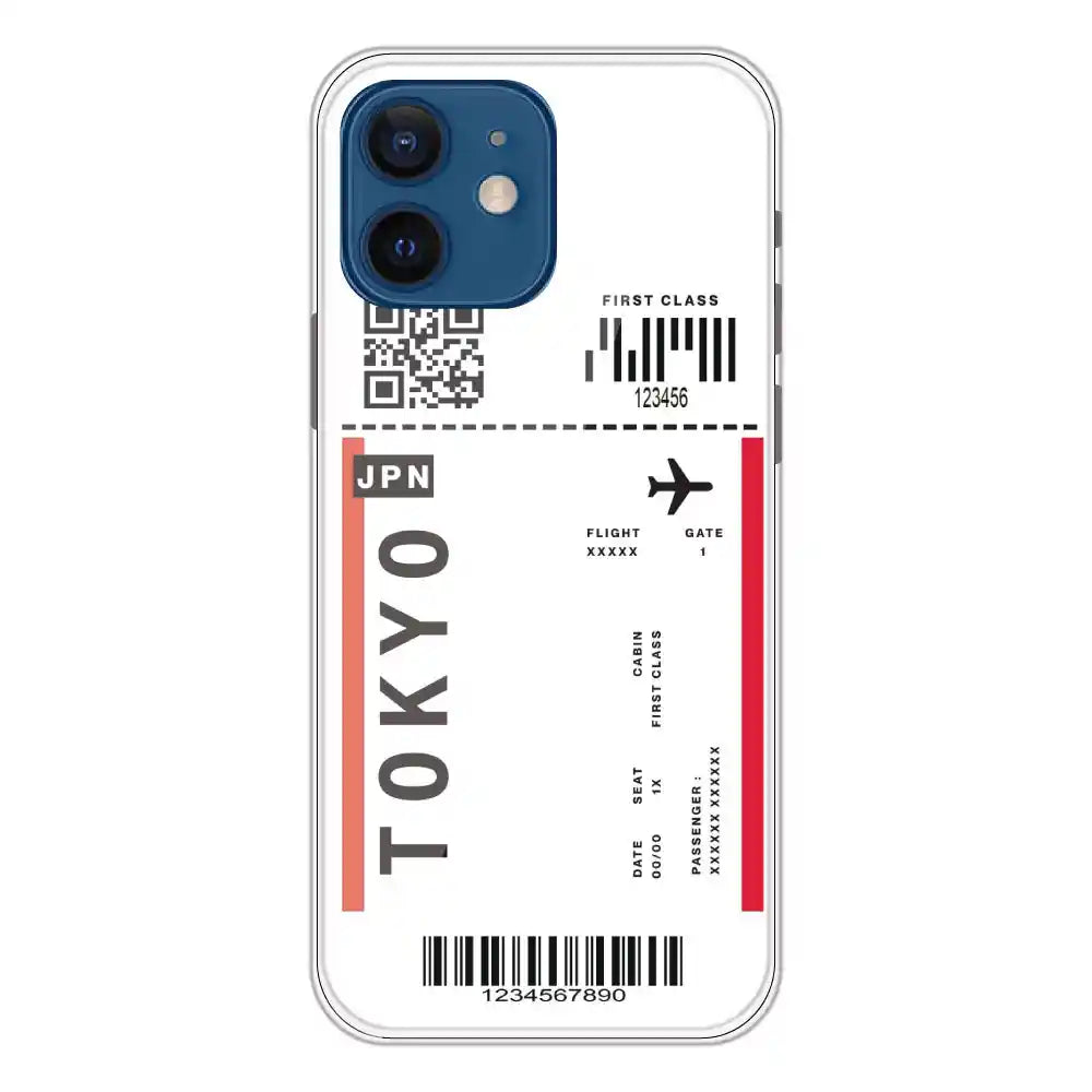 Tokyo Ticket - Clear Printed Silicone Case For Apple iPhone 12 Mini