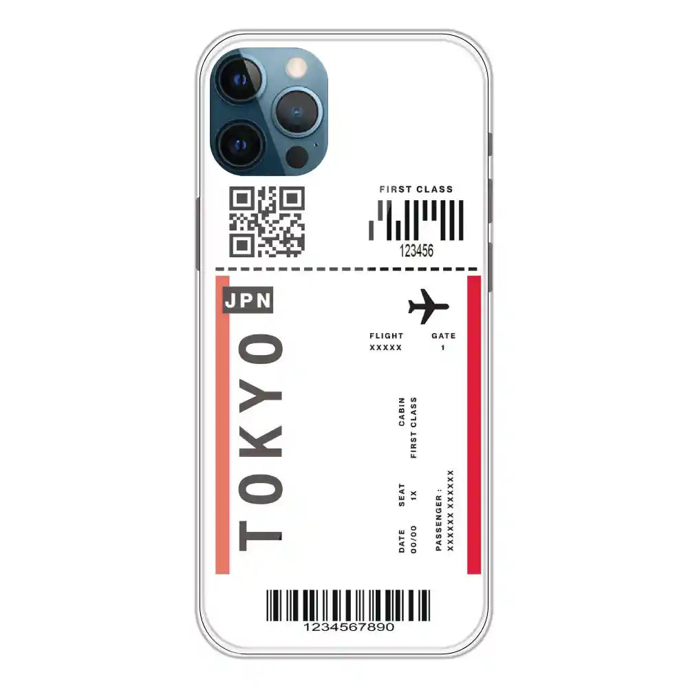 Tokyo Ticket - Clear Printed Silicone Case For Apple iPhone 12 Pro Max